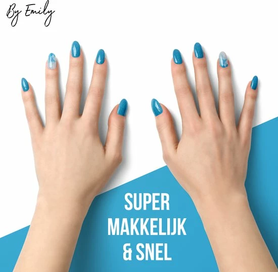 By Emily Nagel Wrap - Blue Triangle | 14 Stickers Per Vel | Nail Wrap | Nail Art | Trendy | Design | Nagellakvrij | Eenvoudig | Nagel Art | Nagel Wrap | Nagel Stickers | Folie | Zelfklevend | Sjablonen 8 By Emily Nagel Wrap - Blue Triangle | 14 Stickers Per Vel | Nail Wrap | Nail Art | Trendy | Design | Nagellakvrij | Eenvoudig | Nagel Art | Nagel Wrap | Nagel Stickers | Folie | Zelfklevend | Sjablonen - Afbeelding 6