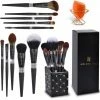 Merkloos Kwasten Set 100% Vegan - Make Up Borstels Brush Organizer Zwart Cadeau Voor Vrouw Set Van 10 Brushes 1 Merkloos Kwasten Set 100% Vegan - Make Up Borstels Brush Organizer Zwart Cadeau Voor Vrouw Set Van 10 Brushes -Maybelline-winkel 550x539 2