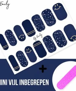 By Emily Nagel Wrap - Shiny Smiley | 14 Stickers Per Vel | Nail Wrap | Nail Art | Trendy | Design | Nagellakvrij | Eenvoudig | Nagel Art | Nagel Wrap | Nagel Stickers | Folie | Zelfklevend | Sjablonen -Maybelline-winkel 550x539 4