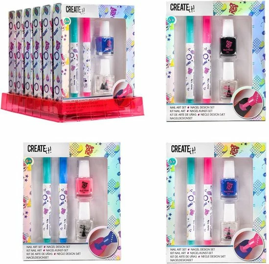 Merkloos Create It! - Poptastic Nail Design - Zwart - Nagel Design - Nagellak Voor Kinderen - Meisjes - Creatief 4 Merkloos Create It! - Poptastic Nail Design - Zwart - Nagel Design - Nagellak Voor Kinderen - Meisjes - Creatief - Afbeelding 2