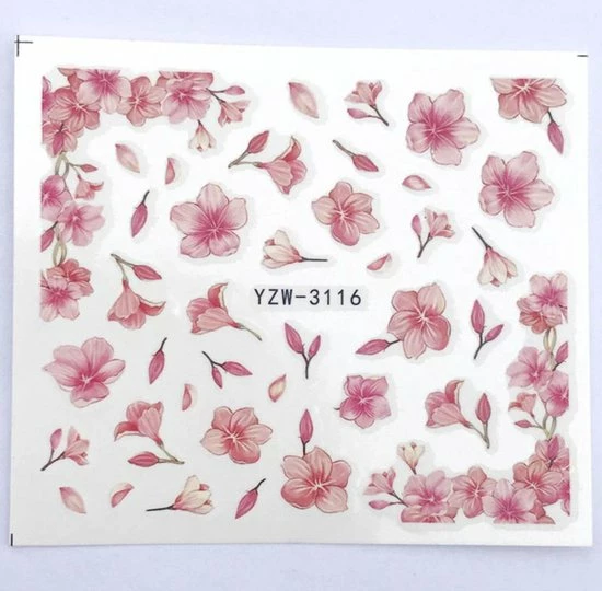 Hiden | Nagelstickers Cherry Blossoms - Nail Art - Decoraties - Water Transfer Nagelstickers - Beauty & Make-up | 29 Stickers 4 Hiden | Nagelstickers Cherry Blossoms - Nail Art - Decoraties - Water Transfer Nagelstickers - Beauty & Make-up | 29 Stickers - Afbeelding 2
