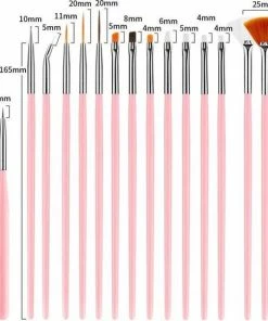 Royala 20 Delige Nail Art Set - 5 Dotting Tools En 15 Nailart Penselen - Roze 26 Royala 20 Delige Nail Art Set - 5 Dotting Tools En 15 Nailart Penselen - Roze -Maybelline-winkel 550x543 1