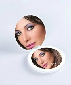 Happy Little Ruby Led-verlichte Oplaadbare Compacte Make-up Spiegel Rond |1 X 2 X Vergroting | Make-upspiegel | Zakspiegel | Handspiegel | Reisspiegel | Dimbaar|als Cadeau | USB-lader | Rond | Groen -Maybelline-winkel 550x543 9