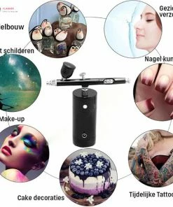 Flanner Oplaadbare USB Mini Airbrush Kit - Draagbare Mini Draadloze Airbrush Gun Kit - Handheld Airbrush Set Voor Nail Art & Make-up - Taart Decor - Tattoo - Art Craft 15 Flanner Oplaadbare USB Mini Airbrush Kit - Draagbare Mini Draadloze Airbrush Gun Kit - Handheld Airbrush Set Voor Nail Art & Make-up - Taart Decor - Tattoo - Art Craft -Maybelline-winkel 550x548 15