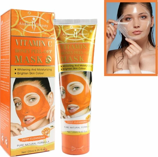 Aichun Beauty Peel Off Mask Tegen Mee-Eters En Verstopte Pori N Acne Natuurlijk Product - Vitamine C - 120ML 3 Aichun Beauty Peel Off Mask Tegen Mee-Eters En Verstopte Pori N Acne Natuurlijk Product - Vitamine C - 120ML