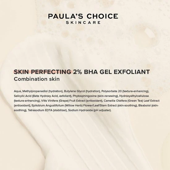 Paula's Choice Skin Perfecting 2% BHA Gel Exfoliant - Met Salicylzuur - Gecombineerde Huid - 100 Ml 6 Paula's Choice Skin Perfecting 2% BHA Gel Exfoliant - Met Salicylzuur - Gecombineerde Huid - 100 Ml - Afbeelding 5