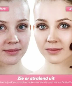 Merkloos Kwasten Set 100% Vegan - Make Up Borstels Brush Organizer Zwart Cadeau Voor Vrouw Set Van 10 Brushes -Maybelline-winkel 550x550 102