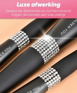 Merkloos Kwasten Set 100% Vegan - Make Up Borstels Brush Organizer Zwart Cadeau Voor Vrouw Set Van 10 Brushes -Maybelline-winkel 550x550 103