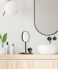 Relaxdays Make Up Spiegel Met 3x Vergroting - Scheerspiegel - Op Voet - Draaibaar - Plank -Maybelline-winkel 550x550 143