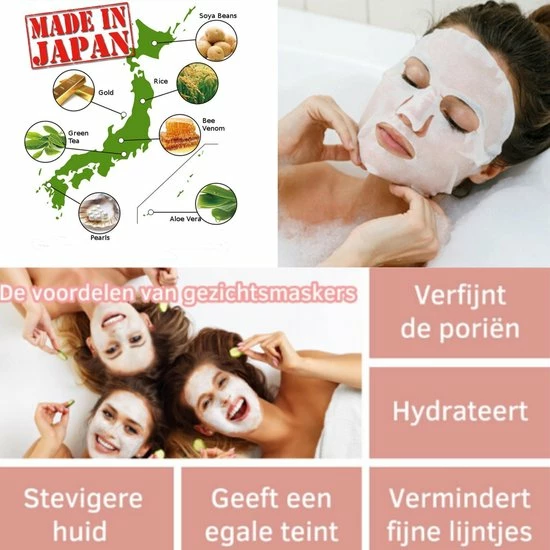 Mitomo Japan Mitomo Ukiyoe Gezichtsmasker Collectie - Skincare Rituals - Gezichtsverzorging Masker - 6 Stuks 10 Mitomo Japan Mitomo Ukiyoe Gezichtsmasker Collectie - Skincare Rituals - Gezichtsverzorging Masker - 6 Stuks - Afbeelding 8