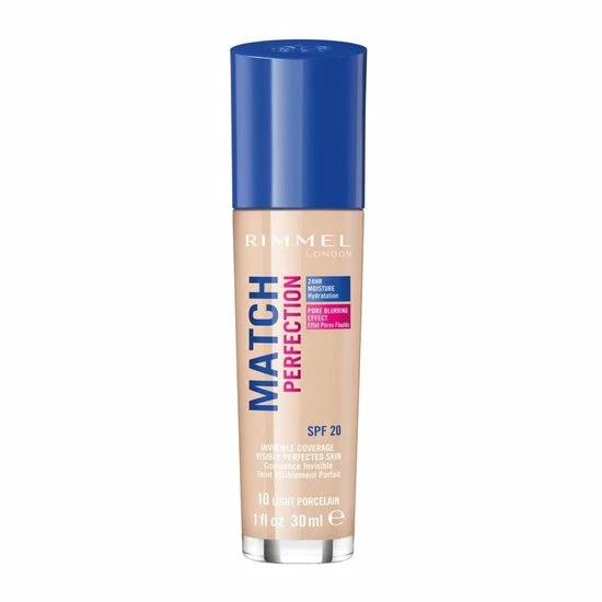 Rimmel London Match Perfection SPF20 Foundation - 010 Light Porcelain 3 Rimmel London Match Perfection SPF20 Foundation - 010 Light Porcelain