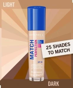 Rimmel London Match Perfection SPF20 Foundation - 010 Light Porcelain 20 Rimmel London Match Perfection SPF20 Foundation - 010 Light Porcelain -Maybelline-winkel 550x550 227