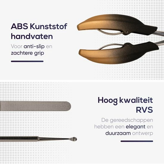 Skeraxo® Professionele Pedicureset Nageltang Kalknagel - Met Nagelvijl & Vuil Verwijderaar - Nagelschaar Voor Harde Teennagels – Nagelknipper Ingegroeide Teennagel - Inclusief Teennagel Correctors 13 Skeraxo® Professionele Pedicureset Nageltang Kalknagel - Met Nagelvijl & Vuil Verwijderaar - Nagelschaar Voor Harde Teennagels – Nagelknipper Ingegroeide Teennagel - Inclusief Teennagel Correctors - Afbeelding 11