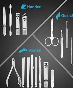 LuxeRoyal Nagelknipper Set 18-Delige Pedicure En Manicure Sets Nagelaccessoires Nagelset Nagelverzorging Kit Reisset Zwart -Maybelline-winkel 550x550 254