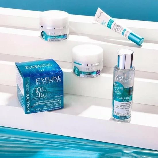 Eveline Cosmetics Hyaluron Clinic Deeply Moisturizing Cream Day & Night 30+ 50ml. 5 Eveline Cosmetics Hyaluron Clinic Deeply Moisturizing Cream Day & Night 30+ 50ml. - Afbeelding 3