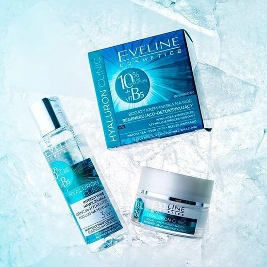 Eveline Cosmetics Hyaluron Clinic Deeply Moisturizing Cream Day & Night 30+ 50ml. 6 Eveline Cosmetics Hyaluron Clinic Deeply Moisturizing Cream Day & Night 30+ 50ml. - Afbeelding 4