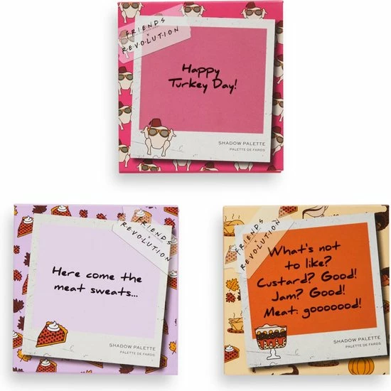 Makeup Revolution X Friends - The One With All The Thanks Giving S Eyeshadow Palette Set 4 Makeup Revolution X Friends - The One With All The Thanks Giving S Eyeshadow Palette Set - Afbeelding 2