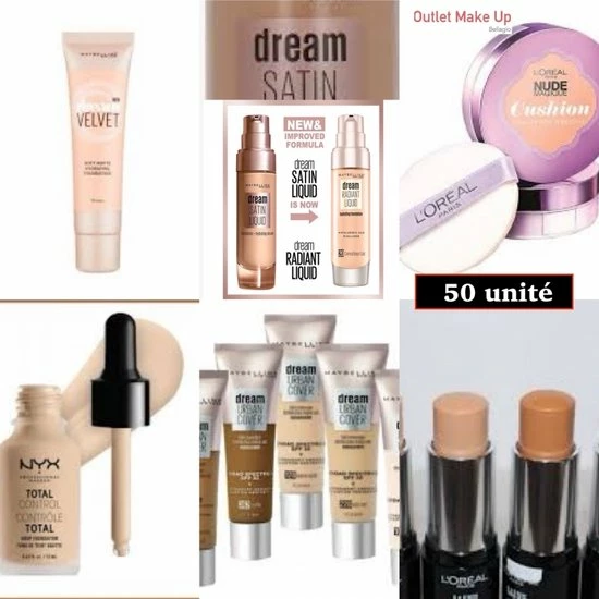 L?Or?al Paris Foundation L'oreal Maybelline Carton Assortiment Fond De Teint (50 STUKS) 4 L?Or?al Paris Foundation L'oreal Maybelline Carton Assortiment Fond De Teint (50 STUKS) - Afbeelding 2