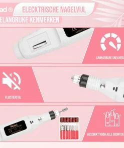 Nolad® Elektrische Nagelvijl - Nagelvijlen - Nagelaccessoires - Wit -Maybelline-winkel 550x550 36