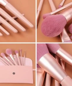Evvie 12-delige Make Up Kwasten Set In Luxe Etui – Oud Roze -Maybelline-winkel 550x550 376