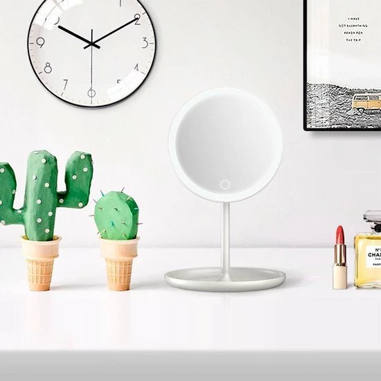 Audrey Trading Make Up Spiegel Met Verlichting Led - Scheerspiegel - Oplaadbaar- Rond 4 Audrey Trading Make Up Spiegel Met Verlichting Led - Scheerspiegel - Oplaadbaar- Rond - Afbeelding 2