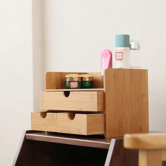 Merkloos Decopatent Luxe Make-up Organizer Met 3 Lades - Cosmetica Organizer Make Up Met Schuiflade Bamboe Hout - Cosmeticahouder - Toren 9 Merkloos Decopatent Luxe Make-up Organizer Met 3 Lades - Cosmetica Organizer Make Up Met Schuiflade Bamboe Hout - Cosmeticahouder - Toren - Afbeelding 7