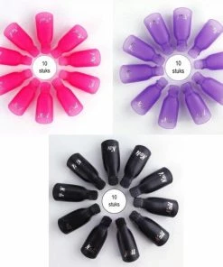 Merkloos Nagellak Remover Clips - 10 Stuks - Nagellakremover - Nagellak Clips - Soak Off Clips - Nagelclips - Gellak Verwijderen - Gellak Remover - Gellak Verwijderen - Soak Off Gellak - Nail Polish Remover - Nail Clips - Nagel Clips - Remover Clips - ZWART -Maybelline-winkel 550x550 537