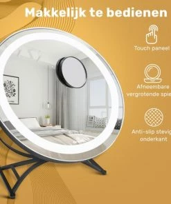 Great?s? Great's Make Up Spiegel Met LED Verlichting - Visagie Spiegel Rond - Incl. Close Up 10x - Zwart 11 Great?s? Great's Make Up Spiegel Met LED Verlichting - Visagie Spiegel Rond - Incl. Close Up 10x - Zwart -Maybelline-winkel 550x550 539