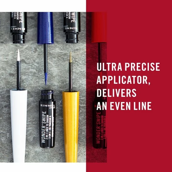 Rimmel London Wonder Swipe Eyeliner - 001 Slay Silver 9 Rimmel London Wonder Swipe Eyeliner - 001 Slay Silver - Afbeelding 7