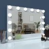 Lichtspiegels Make Up Spiegel Met Verlichting- Hollywood Spiegel - Witte Visagie Spiegel - Dimbaar - 80 X 65 CM - Medium Formaat - Metaal -Maybelline-winkel 550x550 614