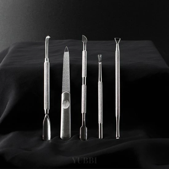 YUBBI™ Professionele Nagelverzorging Set - 5 Delig - Nagelriem Duwer - Bokkenpootje - Gellak Verwijderaar - Nagelvijl - Gel Acryl Nagel Prep - RVS - Inclusief Opbergetui 5 YUBBI™ Professionele Nagelverzorging Set - 5 Delig - Nagelriem Duwer - Bokkenpootje - Gellak Verwijderaar - Nagelvijl - Gel Acryl Nagel Prep - RVS - Inclusief Opbergetui - Afbeelding 3