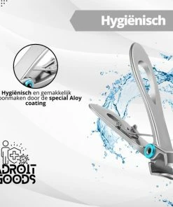 AdroitGoods Nagelknipper Set - Nageltang - Nagelschaar - Kalknagels - Teennagel - Pedicure - Incl. Nagelvijl - Grijs -Maybelline-winkel 550x550 7