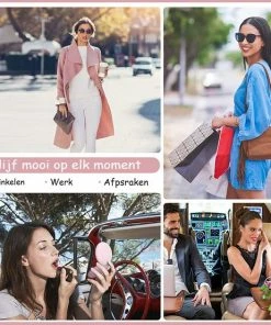 Happy Little Ruby Led-verlichte Oplaadbare Compacte Make-up Spiegel Rond |1 X 2 X Vergroting | Make-upspiegel | Zakspiegel | Handspiegel | Reisspiegel | Dimbaar|als Cadeau | USB-lader | Rond | Groen -Maybelline-winkel 550x554 18