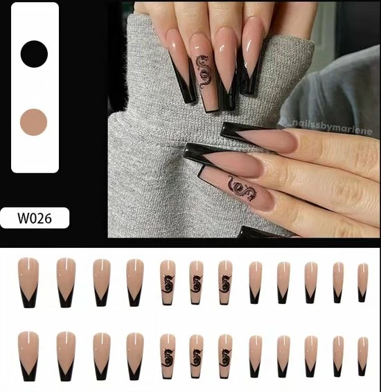 Merkloos Kunstnagels - Nep Nagels - Plak Nagels - Diamandjes - Steentjes - Press On Nails - 24 Stuks - Secondenlijm + Nagelpatches - Vijl - Bokkepootje - Alcoholdoekje 3 Merkloos Kunstnagels - Nep Nagels - Plak Nagels - Diamandjes - Steentjes - Press On Nails - 24 Stuks - Secondenlijm + Nagelpatches - Vijl - Bokkepootje - Alcoholdoekje