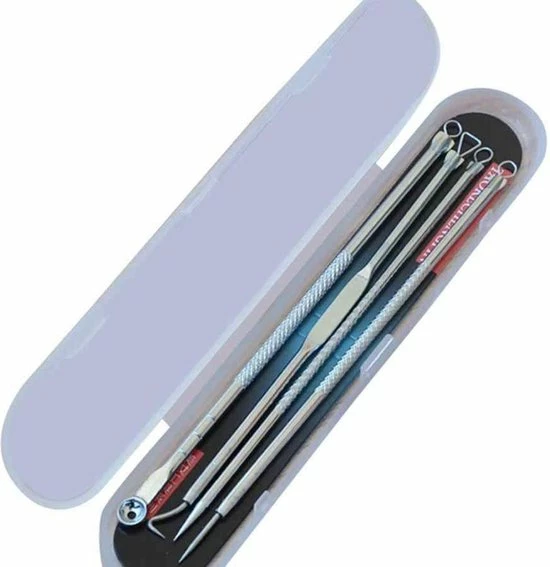 Merkloos Luxe 4 Lepels - Mee-eters Verwijderen - Professionele Kit - Tegen Acne En Puisten - Comedonendrukker - Comedonenlepel - Meeeter Lepel - Voor Een Verzorgde En Gladde Huid – RVS 4 Merkloos Luxe 4 Lepels - Mee-eters Verwijderen - Professionele Kit - Tegen Acne En Puisten - Comedonendrukker - Comedonenlepel - Meeeter Lepel - Voor Een Verzorgde En Gladde Huid – RVS - Afbeelding 2