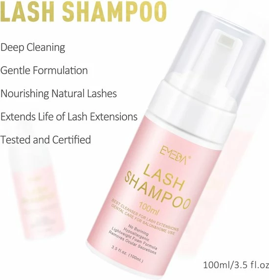 EMEDA Wimpershampoo Op Natuurlijke Basis Versterkt Natuurlijke Wimper, Schuimende Wimperreiniger Wimpershampoo Voor Wimperextensions En Verzorging, Make-up En Wimpervuil Verwijderen 5 EMEDA Wimpershampoo Op Natuurlijke Basis Versterkt Natuurlijke Wimper, Schuimende Wimperreiniger Wimpershampoo Voor Wimperextensions En Verzorging, Make-up En Wimpervuil Verwijderen - Afbeelding 3