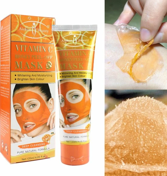 Aichun Beauty Peel Off Mask Tegen Mee-Eters En Verstopte Pori N Acne Natuurlijk Product - Vitamine C - 120ML 5 Aichun Beauty Peel Off Mask Tegen Mee-Eters En Verstopte Pori N Acne Natuurlijk Product - Vitamine C - 120ML - Afbeelding 3