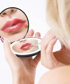 Happy Little Ruby Led-verlichte Oplaadbare Compacte Make-up Spiegel Rond |1 X 2 X Vergroting | Make-upspiegel | Zakspiegel | Handspiegel | Reisspiegel | Dimbaar|als Cadeau | USB-lader | Rond | Groen -Maybelline-winkel 550x589 2