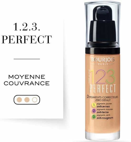 Bourjois 123 Perfect Foundation 055 Beige Foncé 7 Bourjois 123 Perfect Foundation 055 Beige Foncé - Afbeelding 5