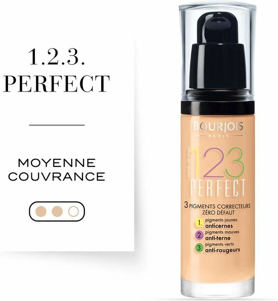 Bourjois 123 Perfect Foundation - 54 Beige Fonc 7 Bourjois 123 Perfect Foundation - 54 Beige Fonc - Afbeelding 5