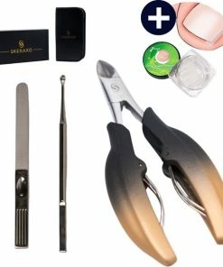 Skeraxo® Professionele Pedicureset Nageltang Kalknagel - Met Nagelvijl & Vuil Verwijderaar - Nagelschaar Voor Harde Teennagels – Nagelknipper Ingegroeide Teennagel - Inclusief Teennagel Correctors