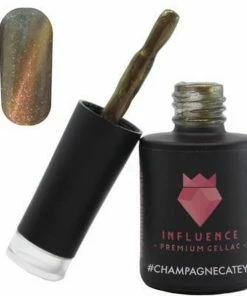 Influence - Premium Gellac #CHAMPAGNECATEYE - Influence Gellac - Gouden Gellak - Gellak Goud UV - Cat Eye - UV Gellak - Gel Nagellak - Gellac - Kado Vrouw - Sinterklaascadeau - Sinterklaas Kado - Kerstcadeau - Kerst Cadeau - 10 Ml - Inclusief Magneet