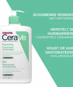 CeraVe - Foaming Cleanser - Reinigingsgel - Normale Tot Vette Huid - 1000 Ml 18 CeraVe - Foaming Cleanser - Reinigingsgel - Normale Tot Vette Huid - 1000 Ml -Maybelline-winkel 550x598 1