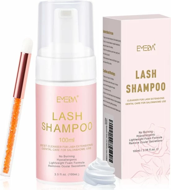 EMEDA Wimpershampoo Op Natuurlijke Basis Versterkt Natuurlijke Wimper, Schuimende Wimperreiniger Wimpershampoo Voor Wimperextensions En Verzorging, Make-up En Wimpervuil Verwijderen 3 EMEDA Wimpershampoo Op Natuurlijke Basis Versterkt Natuurlijke Wimper, Schuimende Wimperreiniger Wimpershampoo Voor Wimperextensions En Verzorging, Make-up En Wimpervuil Verwijderen