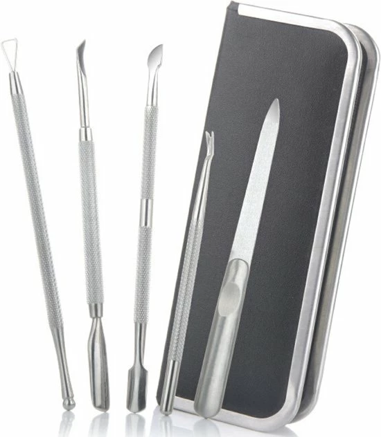 YUBBI™ Professionele Nagelverzorging Set - 5 Delig - Nagelriem Duwer - Bokkenpootje - Gellak Verwijderaar - Nagelvijl - Gel Acryl Nagel Prep - RVS - Inclusief Opbergetui 3 YUBBI™ Professionele Nagelverzorging Set - 5 Delig - Nagelriem Duwer - Bokkenpootje - Gellak Verwijderaar - Nagelvijl - Gel Acryl Nagel Prep - RVS - Inclusief Opbergetui