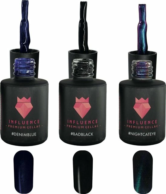 Merkloos Influence Premium Gellac #DARKSERIE - 3-kleuren - Inclusief Magneet 3 Merkloos Influence Premium Gellac #DARKSERIE - 3-kleuren - Inclusief Magneet