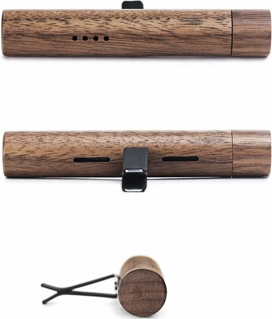 Wondersathome Luxe Autoparfum - Auto Luchtverfrisser Hout - Incl. 2 Geuren! - Zwarte Walnoot - Massief Houten Auto Geur - Air Vent - Aromatherapie - Airconditioner Diffuser - Auto Parfum - Hout - Clip - Navulbaar 5 Wondersathome Luxe Autoparfum - Auto Luchtverfrisser Hout - Incl. 2 Geuren! - Zwarte Walnoot - Massief Houten Auto Geur - Air Vent - Aromatherapie - Airconditioner Diffuser - Auto Parfum - Hout - Clip - Navulbaar - Afbeelding 3
