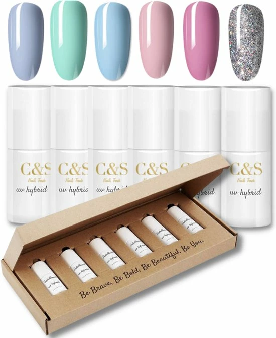C&S Trade Gellak - Gellak Set 6 Kleuren - Nagels - Gellak Starterset 3 C&S Trade Gellak - Gellak Set 6 Kleuren - Nagels - Gellak Starterset