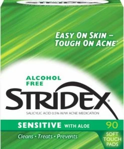 Stridex Acnecontrole In één Stap - Alcoholvrij - 90 Soft Touch-pads - Acne - Met Aloe - Gezonde Huid - Salicylic Acid. -Maybelline-winkel 550x685 3