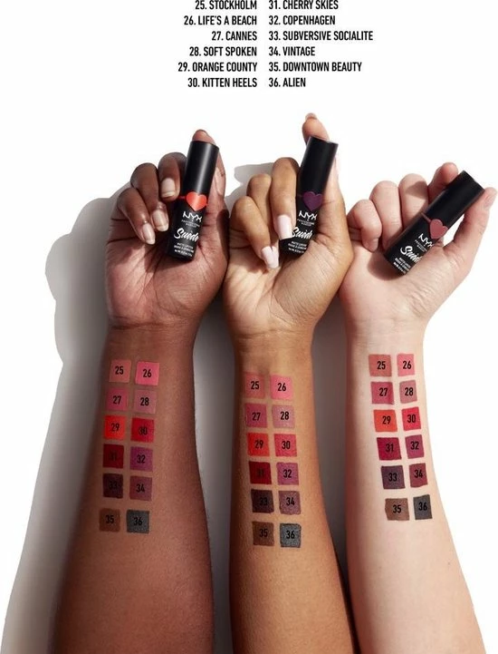 NYX Professional Makeup Suede Matte Lipstick - Dainty Gaze SDMLS02 - Lippenstift - 3,5 Gr 8 NYX Professional Makeup Suede Matte Lipstick - Dainty Gaze SDMLS02 - Lippenstift - 3,5 Gr - Afbeelding 6